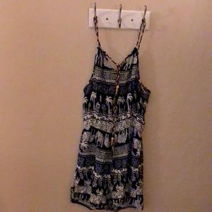 Summer Romper Navy Blue Elephants, other patterns